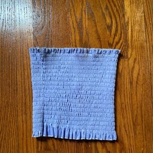 Velvet purple strapless top